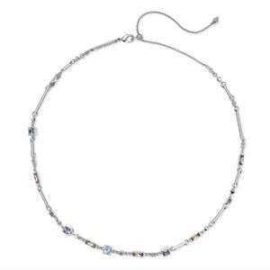 Rhett Silver Necklace In Lilac Mix